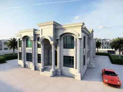Classic villa 3D model purchase