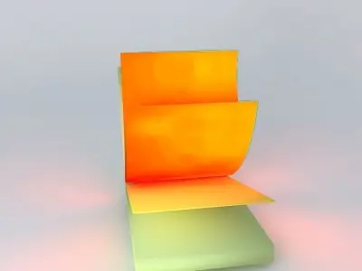 notebook with yellow pages Free 3D model