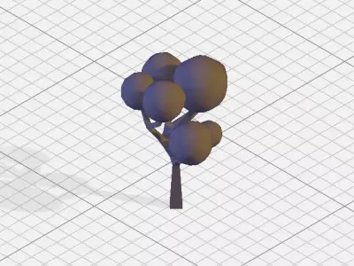 simple poly Tree Low-poly 3D model