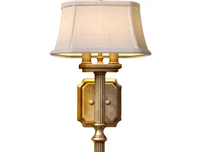 Brass wall sconce lamp in a modern classic style Art Deco 3D model