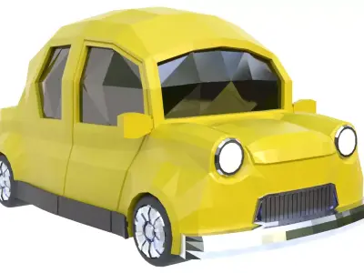 Cartoon car 01 Low-poly 3D model