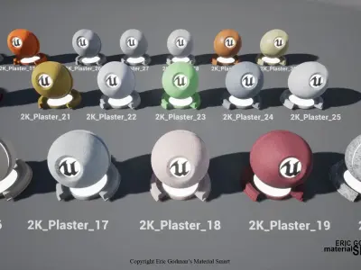 Plaster World Aligned Materials 3D model