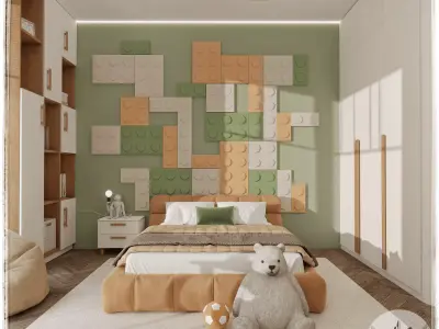 Kids Room 3 Blender Scene 3D model