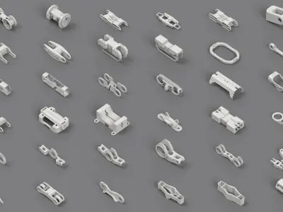 HARD SURFACE PACK VOL - 1 Low-poly 3D model