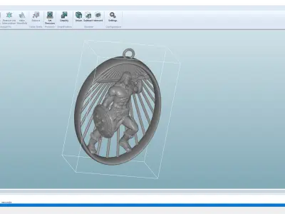 Conan statue sculpture pendant jewelry gold 3D print model