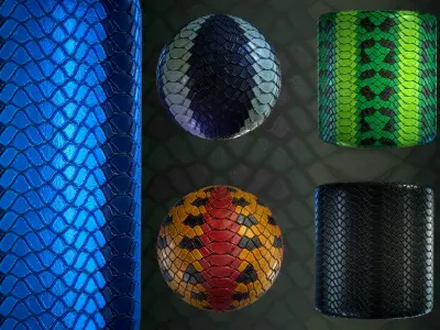 snakeskin leather - VOL 02 - Maps - SBsar Texture