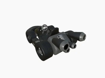 Cartoon Kart C08 Black - Vehicle Racing Design Low-poly 3D model