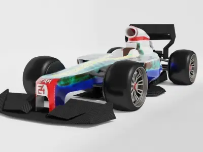 LIKE F1 Low-poly 3D model
