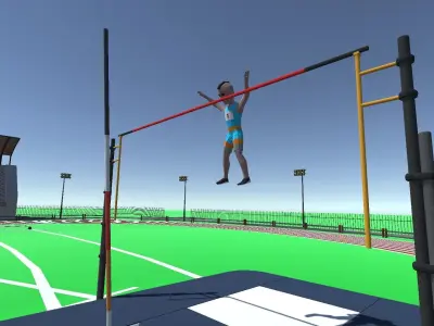 9t5 Low Poly Athletics Sports 2 Low-poly 3D model