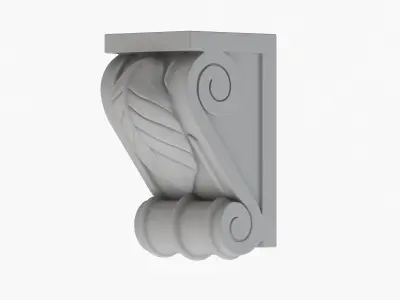 Scroll Corbel 08 - 3D Printable 3D model
