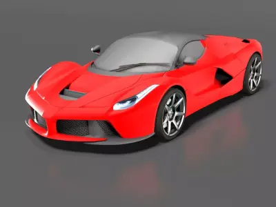 Ferrari LaFerrari low-poly 3d model Low-poly 3D model