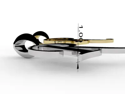 Letter R NECKLACE 3D print model 3D print model