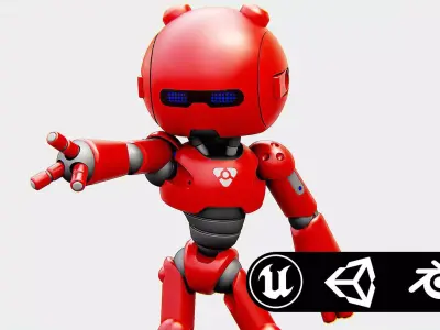 HELL BOY BOT Rigged for Unreal Engine - Unity - MIXAMO 3D model