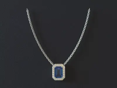 Prong Setting Halo Pendant 3D print model