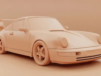 porsche 911 carrera rs 1992 Low-poly 3D model