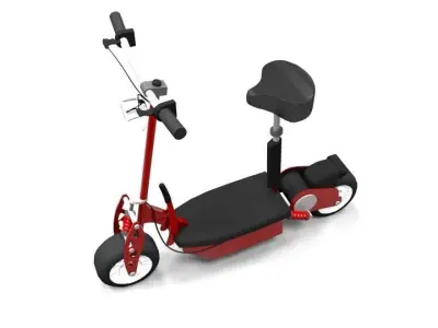 E- SCOOTER LOWPOLY electric Low-poly 3D model