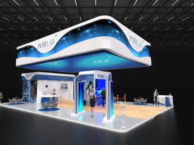 15x10 PURELAB Exhibition Stand 3D model 3D model