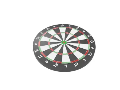 DART BOARD Low-poly 3D model