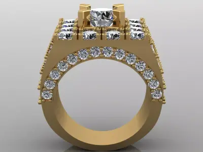 Man Wedding Ring BB 41 3D print model