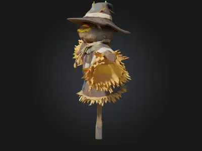 Scarecrow Sentinel  Guardian of the Harvest Fields 3D model