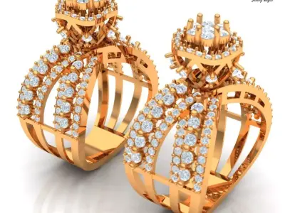 Engagement ring 3D print model