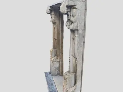 Pillar Statue Man - Prague Metro 3D model