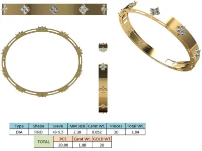 NEW MORDERN BAND STYLE BRESLET  3D print model