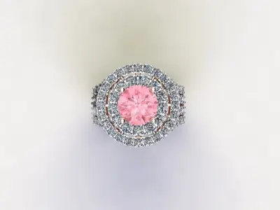 R195 Diamond Ring new design cad file  3D model