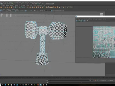 Fantasy Hammer Low-poly 3D model