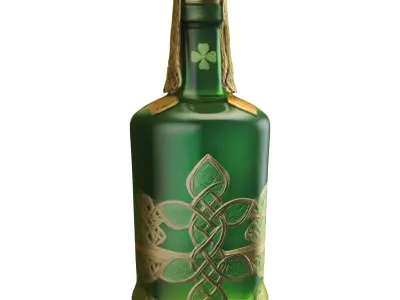 saint Patrick Potion Bottle Low-poly 3D model