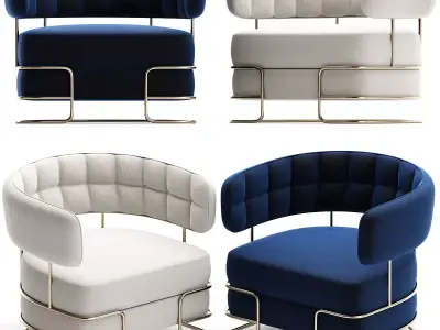 Modern Luxury Armchairs Porus Studio Furniture 3d model Low-poly 3D model