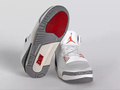 Nike Air Jordan 3 Retro JTH Super Bowl AV6683-160 Low-poly 3D model