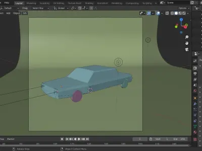 Car 3d Model in software Low-poly 3D model