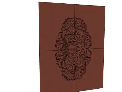 Wood carved 1 Free 3D model