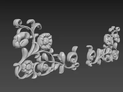 Corner Decor Flowers 3D model