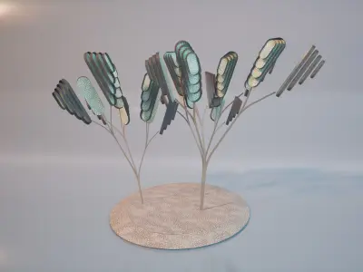 Conceptual shrub S1Av2  Low-poly 3D model