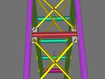 Steel Bridge Structure OBJ IFC 3D Model 3D model