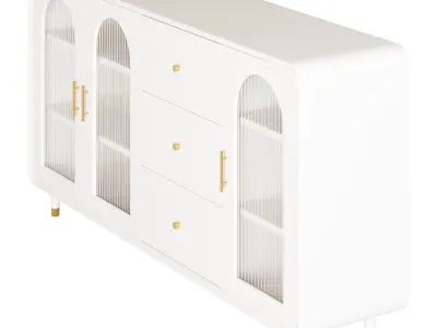 Modern White Sideboard Credenza 3D model