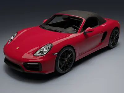 Porsche 718 Boxster GTS Low-poly 3D model