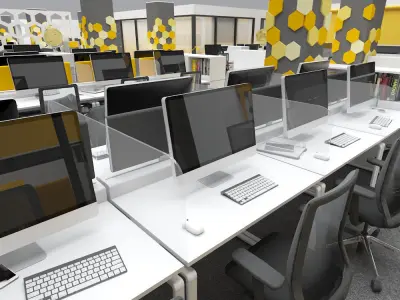 OFFICE 3D FLOORPLAN 3D model