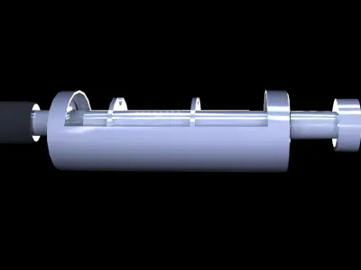 Muffler Cross-Section 3D model 3D model