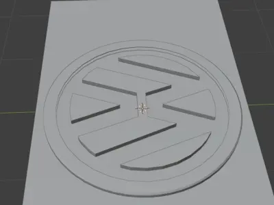 Volkswagen Logo 3D model 3