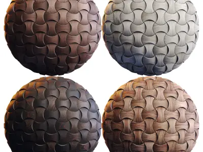 20 Wooden 3D Panel Materials - 03 - PBR - 4K Low-poly 3D model