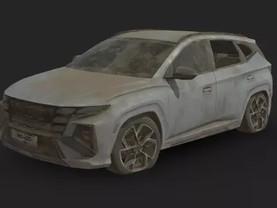 Abandoned Car - Hyundai Tucson N-Line 2024 Low-poly 3D model