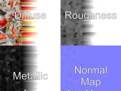 Fangtooth Fish Model with Oversized Jaws and Teeth Low-poly 3D model