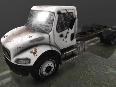 Old Truck 01 Low-poly 3D model