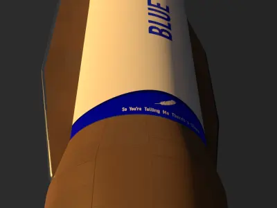 Blue Origins New Glenn Rocket  -- First stage Booster ONLY -- 3D model