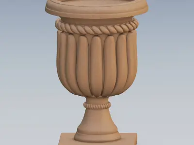 Garden urn planter02 B 3D model