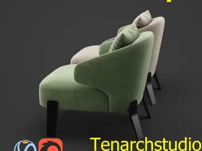 Tenarchstudio Armchair render ready  3D model