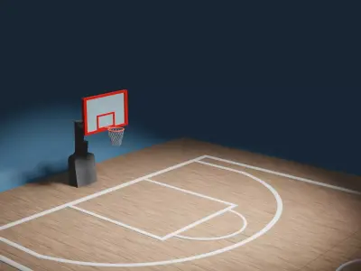 basketball court Low-poly 3D model get